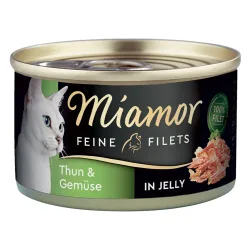 Sparpaket: 12 x 100 g Miamor Feine Filets - Heller Thunfisch & Shrimps in Jelly