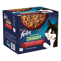 Felix Sensations Crunchy Katzennassfutter in Gelee Sorten-Mix 20x85g
