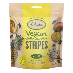 Lukullus Vegan Garden Stripes: Kürbis, Mango & Ananas - Sparpaket: 3 x 125 g
