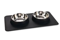 Karlie Diner Set Silikon Dex - 2 X 350 ml, Ø 14 cm Schwarz