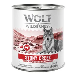 Wolf of Wilderness Senior 6 x 800 g - Mit viel frischem Geflügel  - Stony Creek - Geflügel mit Rind