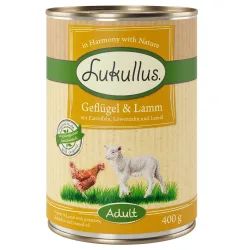 Sparpaket Lukullus Naturkost 24 x 400 g - Adult Mixpaket 1 Getreidefrei (3 Sorten)