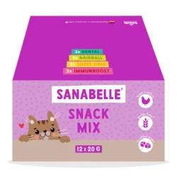 Sanabelle Snack Mix mit 4 Sorten für Katzen - 12 x 20 g