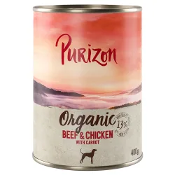 Purizon Einzeldose 400 g - Organic: Bio-Rind & Bio-Huhn mit Bio-Karotte