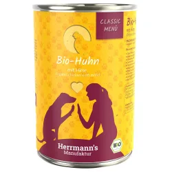 Herrmann's Classic Menü / Bio-Menü 6 x 400 g - Bio-Huhn mit Bio-Hirse