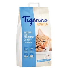 Sparpaket: 2 x 14 l Tigerino Nuggies Katzenstreu - Ultra Baumwollblütenduft