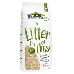 Greenwoods klumpende Katzenstreu aus Pflanzenfasern - Sparpaket: 2 x 30 l (ca. 25,8 kg)