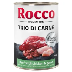 Sparpaket Rocco Classic Trio di Carne - 24 x 400 g - Rind, Huhn & Wild