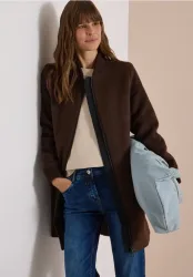 Langer Blouson mit Wollanteil
