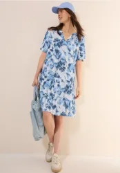 Gemustertes Crepe-Kleid