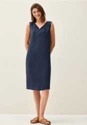 Kleid in Unifarbe