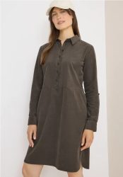 Cordkleid in Unifarbe