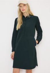 Cordkleid in Unifarbe