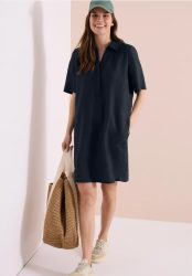 Knielanges Kleid aus reinem Leinen
