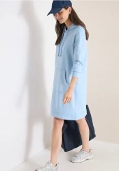 Knielanges Kleid mit Kapuze