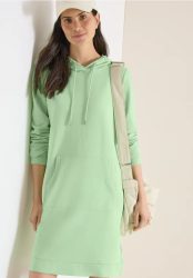 Knielanges Kleid mit Kapuze