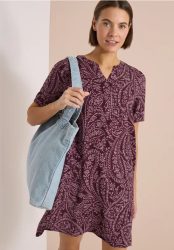 Knielanges Kleid mit Paisleymuster