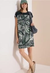 Knielanges Kleid mit Printmix