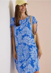 Knielanges Kleid mit Capsleeves