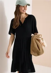Knielanges Kleid in Crepe