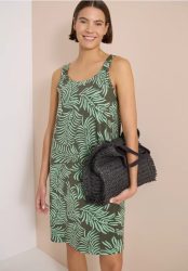 Knielanges Kleid aus Jersey mit Print