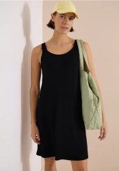 Knielanges Kleid mit Knotendetail
