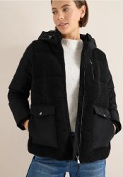 Teddy Jacke mit Strukturmix