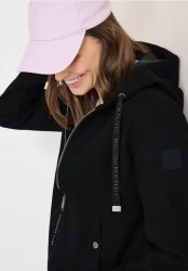 Hoodie Jacke in Woll