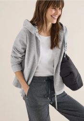 Hoodie Jacke in Woll