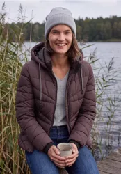 Steppjacke mit Kapuze und Zipper