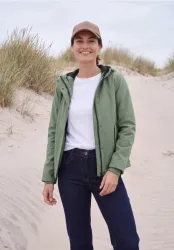 Kurze Jacke mit 2-in-1 Kapuze