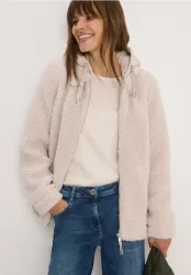 Teddy Overshirt mit Kapuze