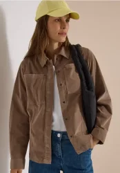 Feincord Overshirt mit Brusttaschen