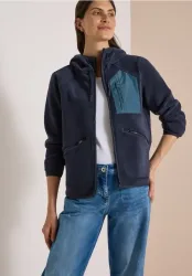 Jacke aus Fleece mit Kapuze
