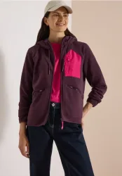 Jacke aus Fleece mit Kapuze