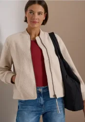 Blouson in Woll-Optik mit Zipper