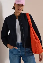 Blouson in Woll-Optik mit Zipper