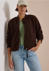 Blouson in Woll-Optik mit Zipper