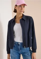 Cecil Jackenblazer Blouson mit Hemdblusenkragen