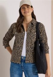 Denim Overshirt mit Leo
