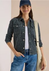 Denim Overshirt mit Leo
