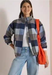 Blouson mit Stehkragen und Karomuster