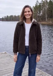 Teddy-Overshirt mit Scuba-Kapuze