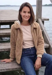 Teddy-Overshirt mit Scuba-Kapuze