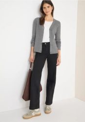 Cardigan in Rippstruktur