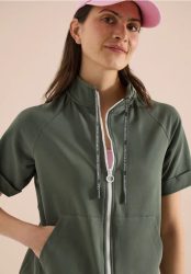 Kurzarm Sweatjacke mit Zipper