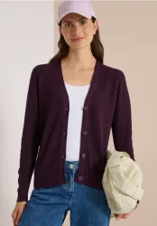Cardigan mit V-Neck und Struktur
