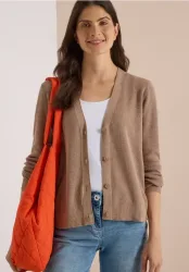 Cardigan mit V-Neck und Struktur
