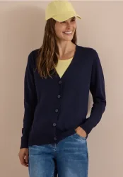 Cardigan mit V-Neck und Knopfleiste