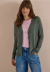 Cardigan mit V-Neck und Knopfleiste